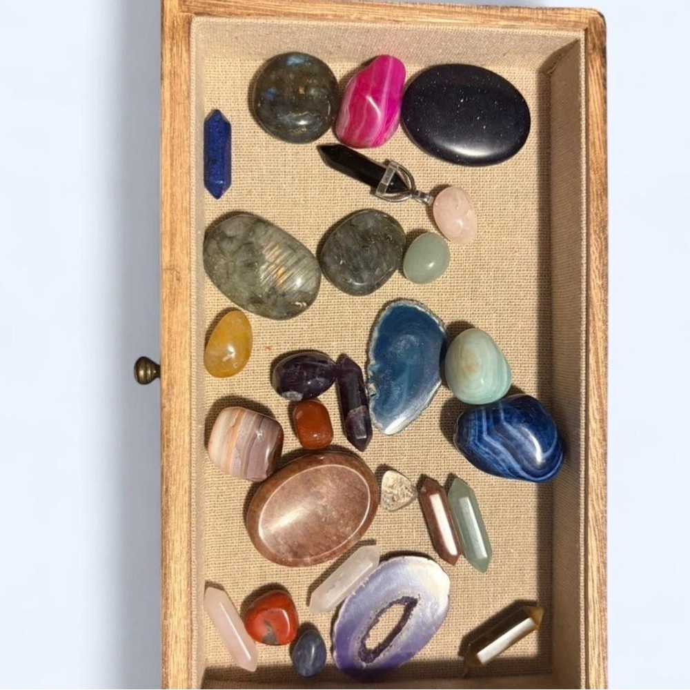 Assorted Gemstone Collection comes in small plastic jar
